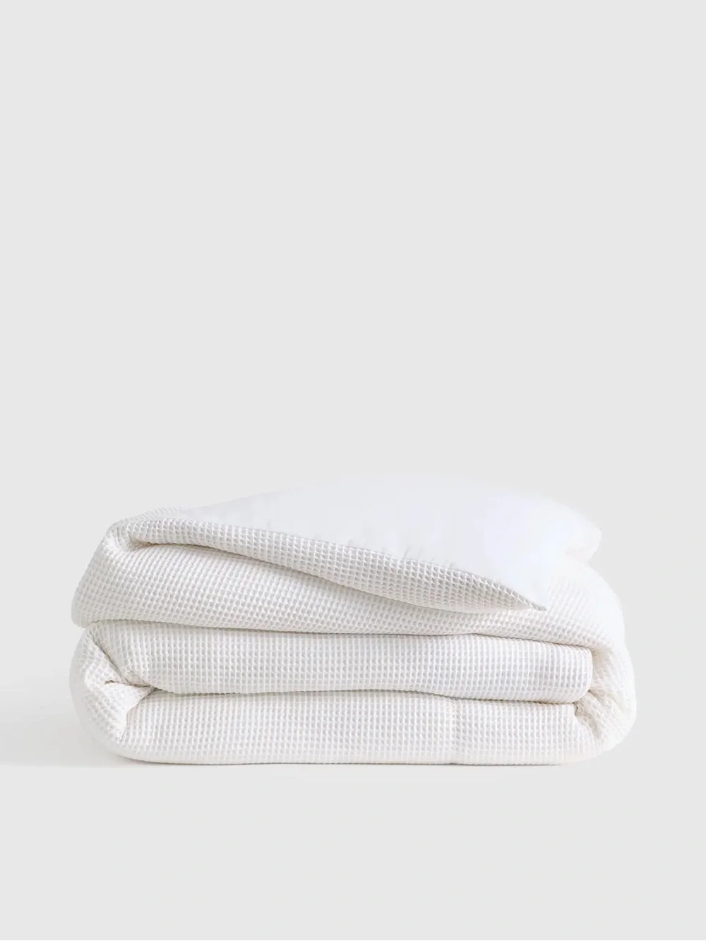 NWOT QUINCE Organic Waffle Duvet Cover Full/Queen White 0678